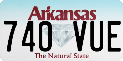 AR license plate 740VUE