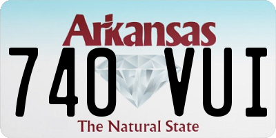 AR license plate 740VUI