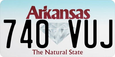 AR license plate 740VUJ