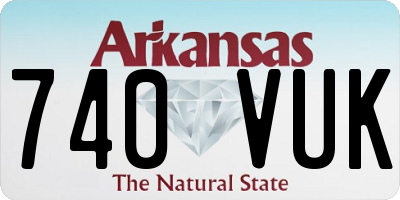 AR license plate 740VUK