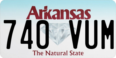 AR license plate 740VUM