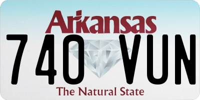 AR license plate 740VUN