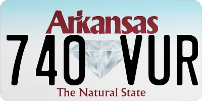 AR license plate 740VUR