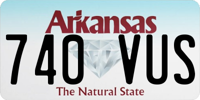AR license plate 740VUS