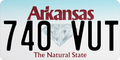AR license plate 740VUT