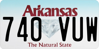 AR license plate 740VUW
