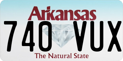 AR license plate 740VUX