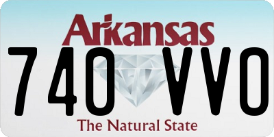 AR license plate 740VVO