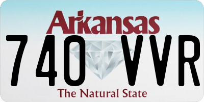 AR license plate 740VVR
