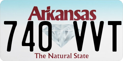AR license plate 740VVT
