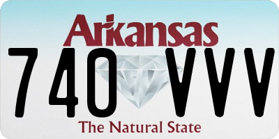 AR license plate 740VVV