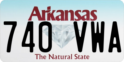 AR license plate 740VWA