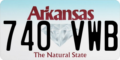 AR license plate 740VWB