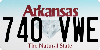 AR license plate 740VWE