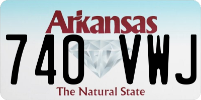 AR license plate 740VWJ