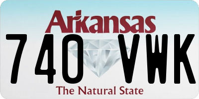 AR license plate 740VWK