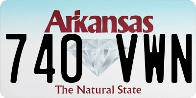 AR license plate 740VWN