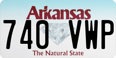 AR license plate 740VWP