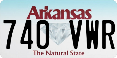 AR license plate 740VWR