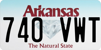 AR license plate 740VWT
