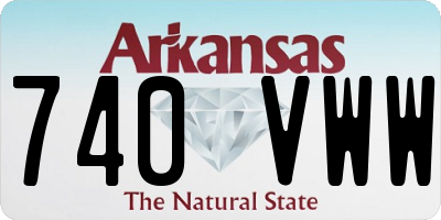 AR license plate 740VWW