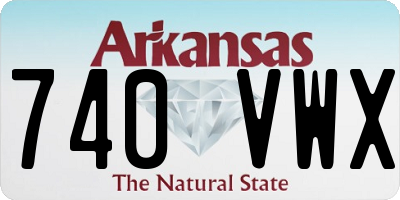 AR license plate 740VWX