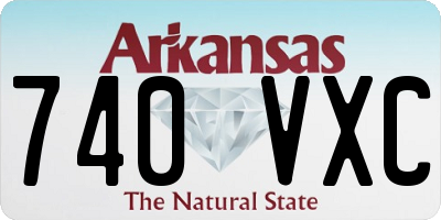 AR license plate 740VXC