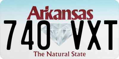 AR license plate 740VXT