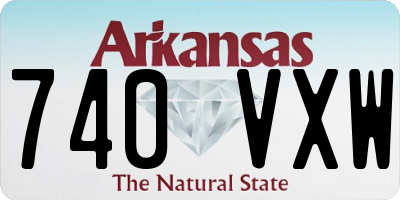 AR license plate 740VXW