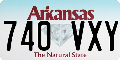 AR license plate 740VXY