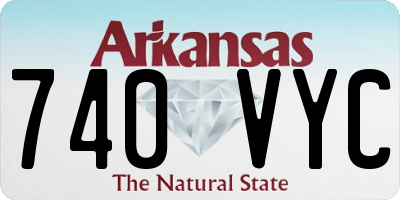 AR license plate 740VYC