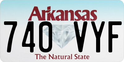 AR license plate 740VYF