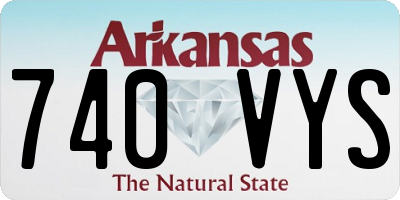 AR license plate 740VYS