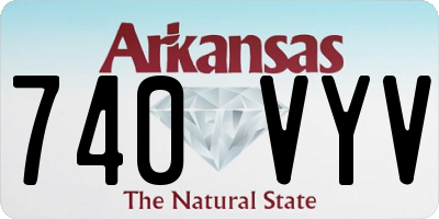 AR license plate 740VYV