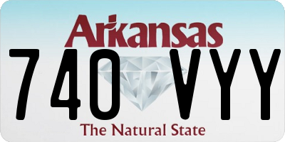 AR license plate 740VYY