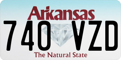 AR license plate 740VZD