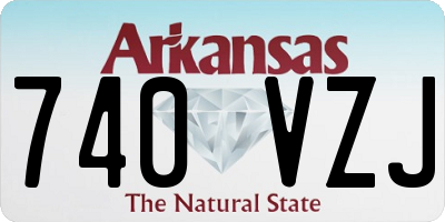 AR license plate 740VZJ