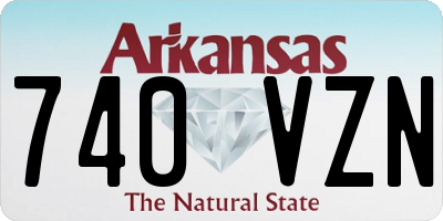 AR license plate 740VZN