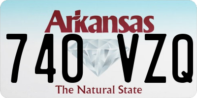 AR license plate 740VZQ