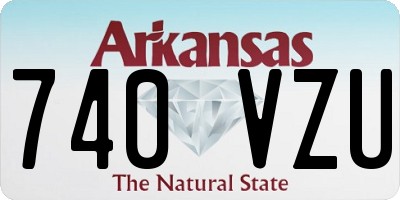 AR license plate 740VZU