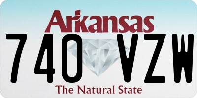 AR license plate 740VZW