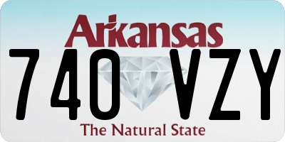 AR license plate 740VZY