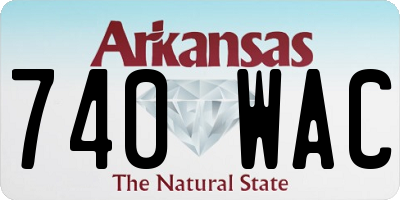 AR license plate 740WAC