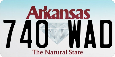 AR license plate 740WAD