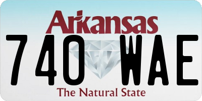 AR license plate 740WAE