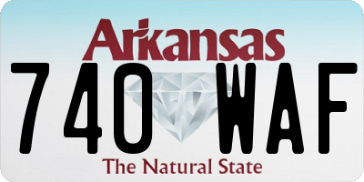 AR license plate 740WAF