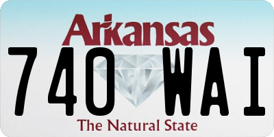 AR license plate 740WAI