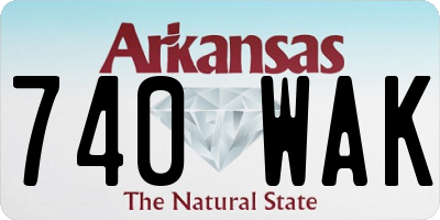 AR license plate 740WAK
