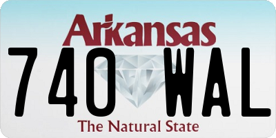 AR license plate 740WAL