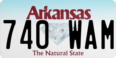 AR license plate 740WAM